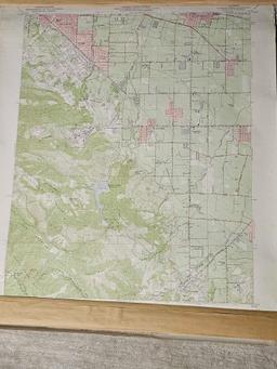 VINTAGE DEPT. OF INTERIOR GEOLOGICAL MAPS OF 3 BAY AREA CTIES