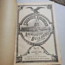 VINTAGE ARCHITECT BUILDERS BOOK 1880S