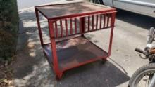 HEAVY METAL ROLLING WORK CART