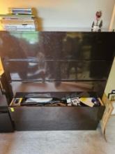 BLACK 5 DRAWER DRESSER