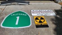 3 METAL ROAD SIGNS