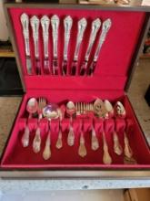 W A ROGERS SILVER PLATED SILVERWARE SET