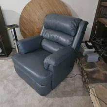 SMALL BLUE LAZY BOY STYLE CHAIR