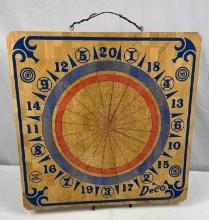 DECO BRAND VINTAGE WOOD DARTBOARD