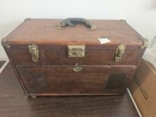 VINTAGE JEWELERS TOOLBOX & VINTAGE METAL SAMPLER BOX