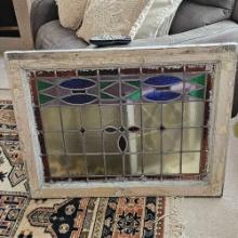 ANTIQUE STAINED GLASS WINDOW