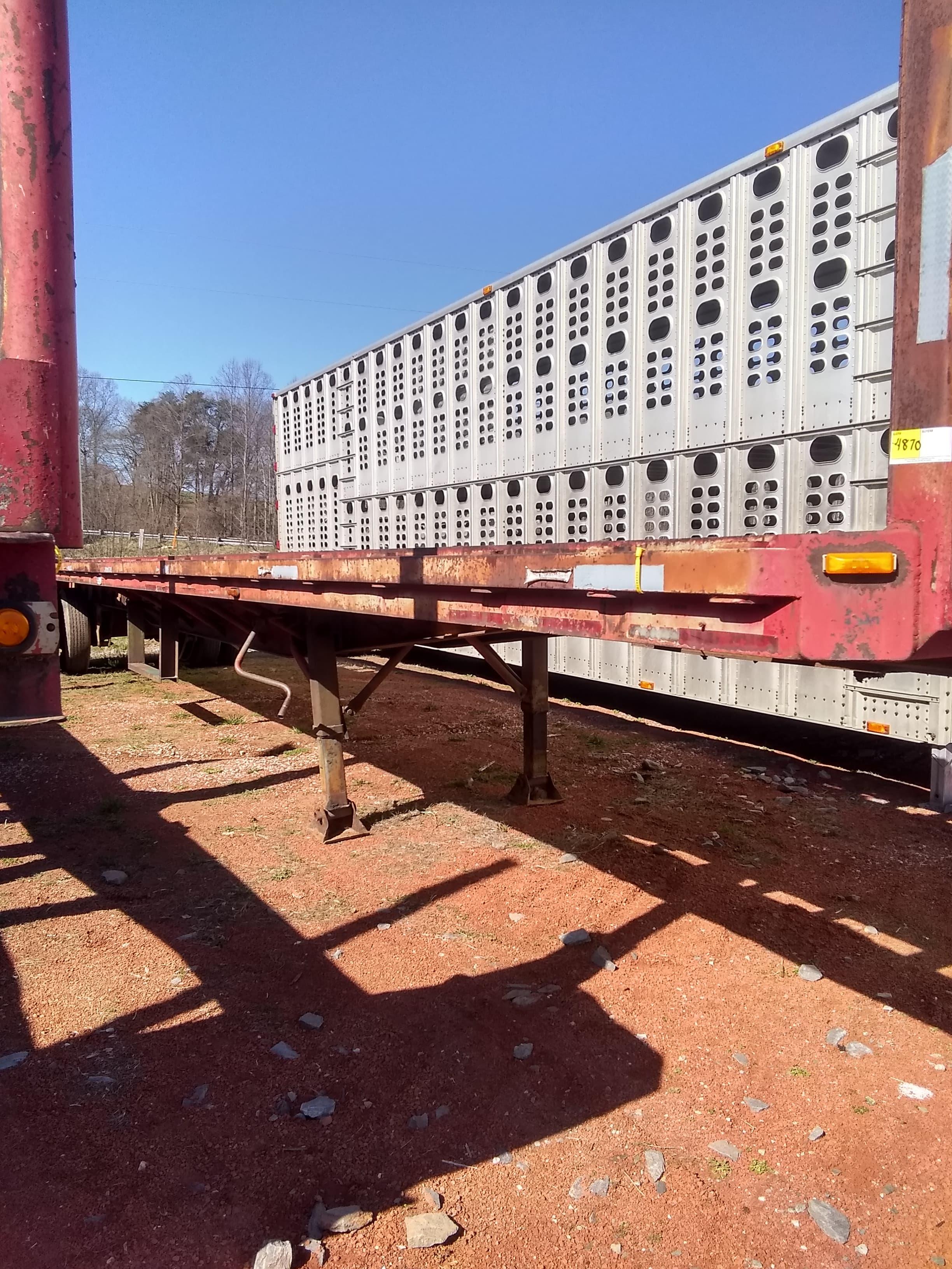 45' X 8' FLAT BED TRAILER W/ CLEAN TITLE