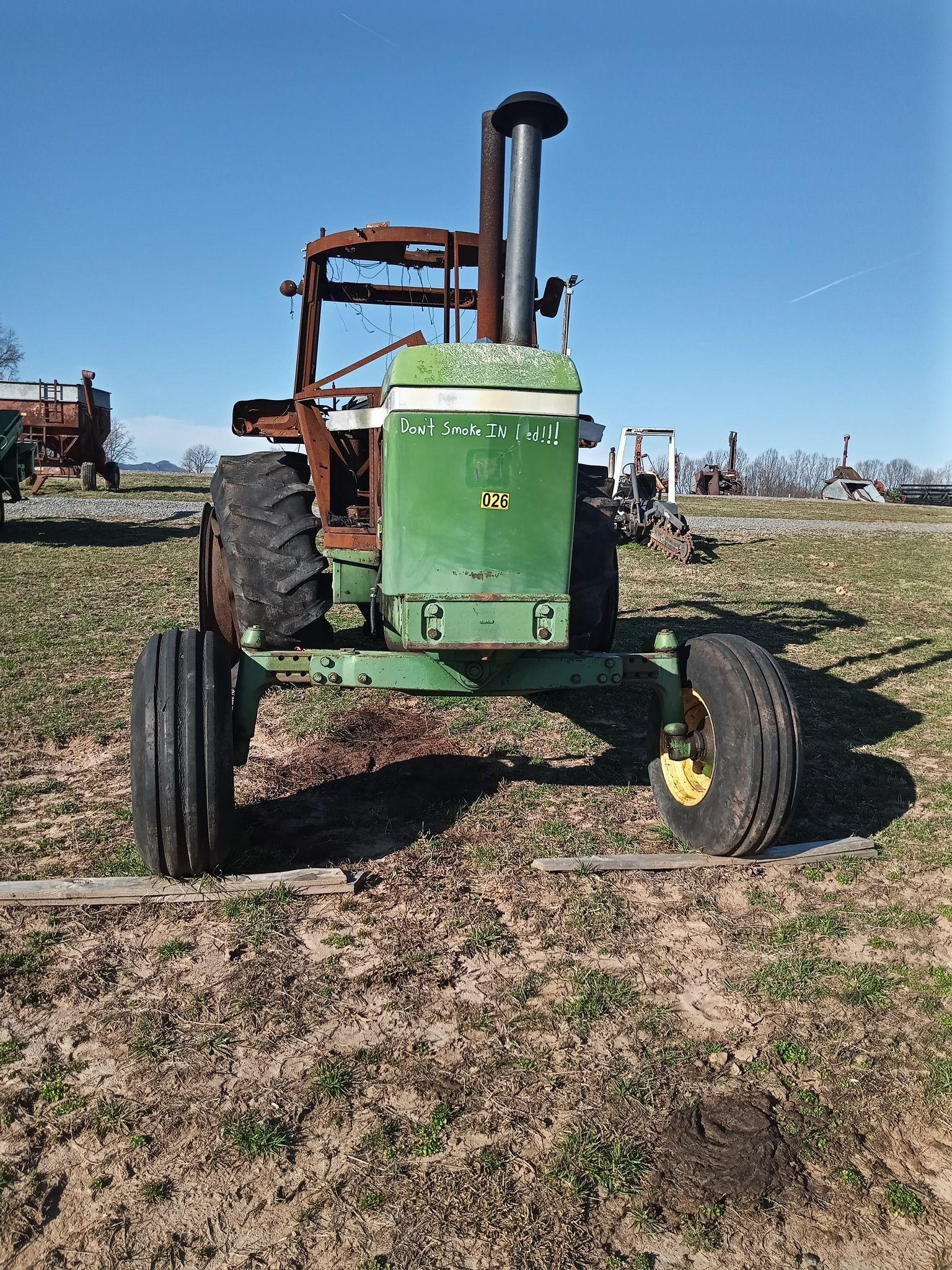 JOHN DEERE 4430 TRACTOR - (BURNT DONT RUN)