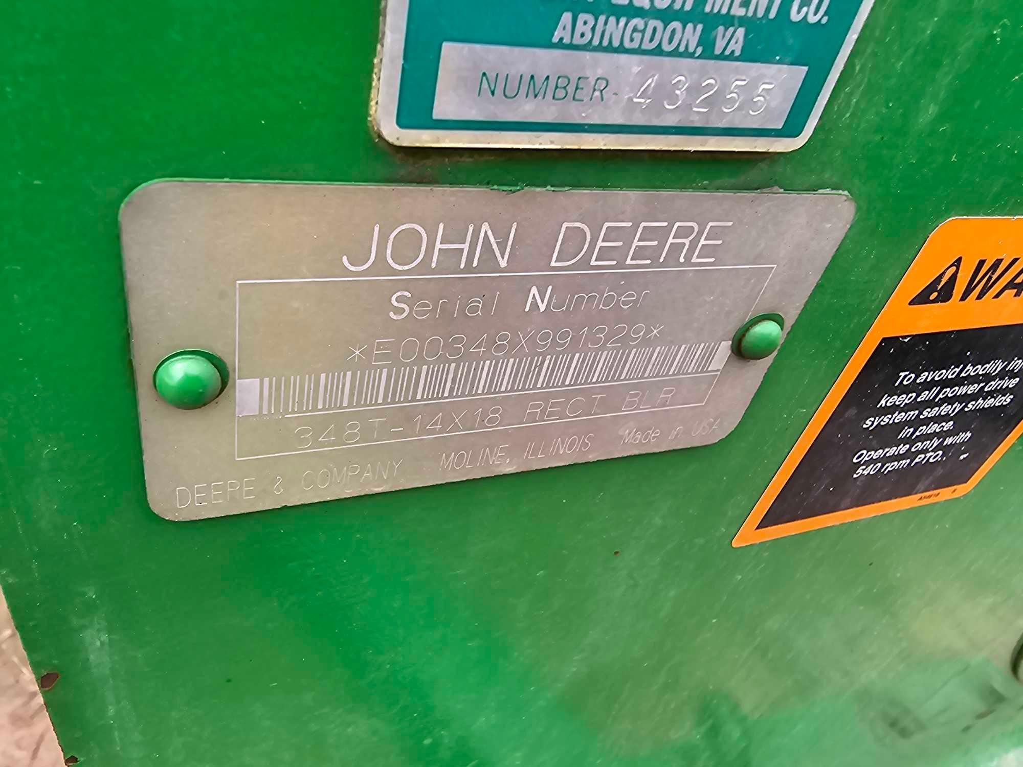 John Deere 348 Square Baler