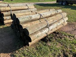 7 ft by 8 in Treated Fence Post Bundle, 25 per bundle
