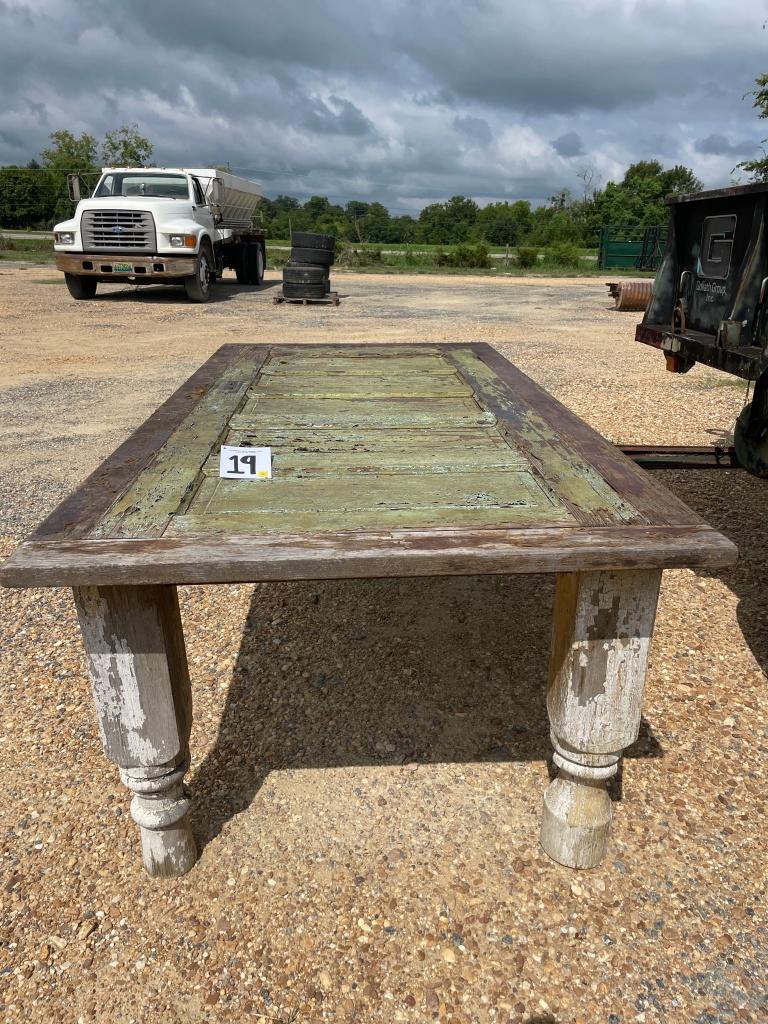 Antique patio table