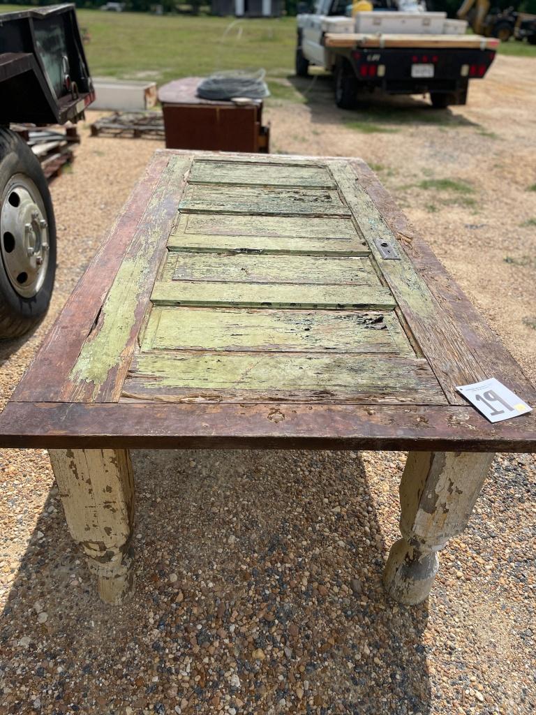 Antique patio table