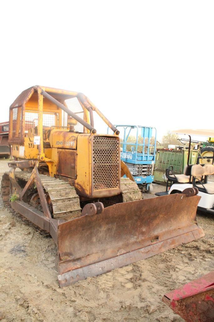 JD DOZER 405E,STRAIGHT BLADE CANOPY, SERIAL NO. 73417, RUNS, DOES NOT HAVE AN HOUR METER
