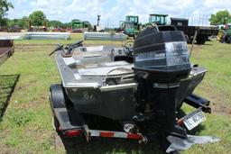 1550 PRO BASS GLASS STREAM W/ MERCURY MOTORW/TROLLINH MOTORNOT SURE OF WORKING STATUS