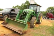 JOHN DEERE 6115-D TRACTOR WITH FRONTEND LOADERCAB & AC, RUNSSHOWING 2379.3 HOURSSN:1P06115DCF0061816