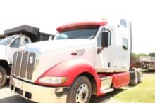2010 PETERBILT 387 SEMI SLEEPER TRUCK, DUAL AXLES, CUMMINS MOTOR, AIR RIDE, AUTOMATIC EATON