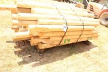 UNTREATED WOOD POSTASSORTMENT OF WIDTH AND LENGTHS, EST 64 COUNT