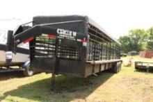 2018 36' LIVESTOCK TRAILER, 3 CUT GATEVIN: 1C9GL3639J11401913 AXLES
