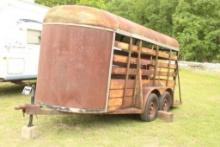 16' BUCKSKIN BUMPER PULL LIVESTOCK TRAILER NUMBERS NOT VISIBLE