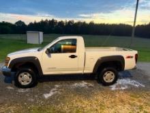 2005 CHEVROLET COLORADO, RUNS, NEW TIRES, MANUAL TRANSMISSION COLD AC, TITLE IN HANDVIN: