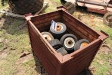 EST OF 25 CT- 11 X 4.00-5 TIRES & RIMS