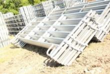 5CT HD 12' PANELS, SQUARE TUBING SIDES (2''X2'' FOOTING) W/ 6 ROUND HORIZONTAL TUBING