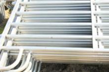 5CT HD 12' PANELS, SQUARE TUBING SIDES (2''X2'' FOOTING) W/ 6 ROUND HORIZONTAL TUBING