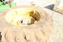 2 CT TIRES, 13.9-28, OFF 2150 JD TRACTOR