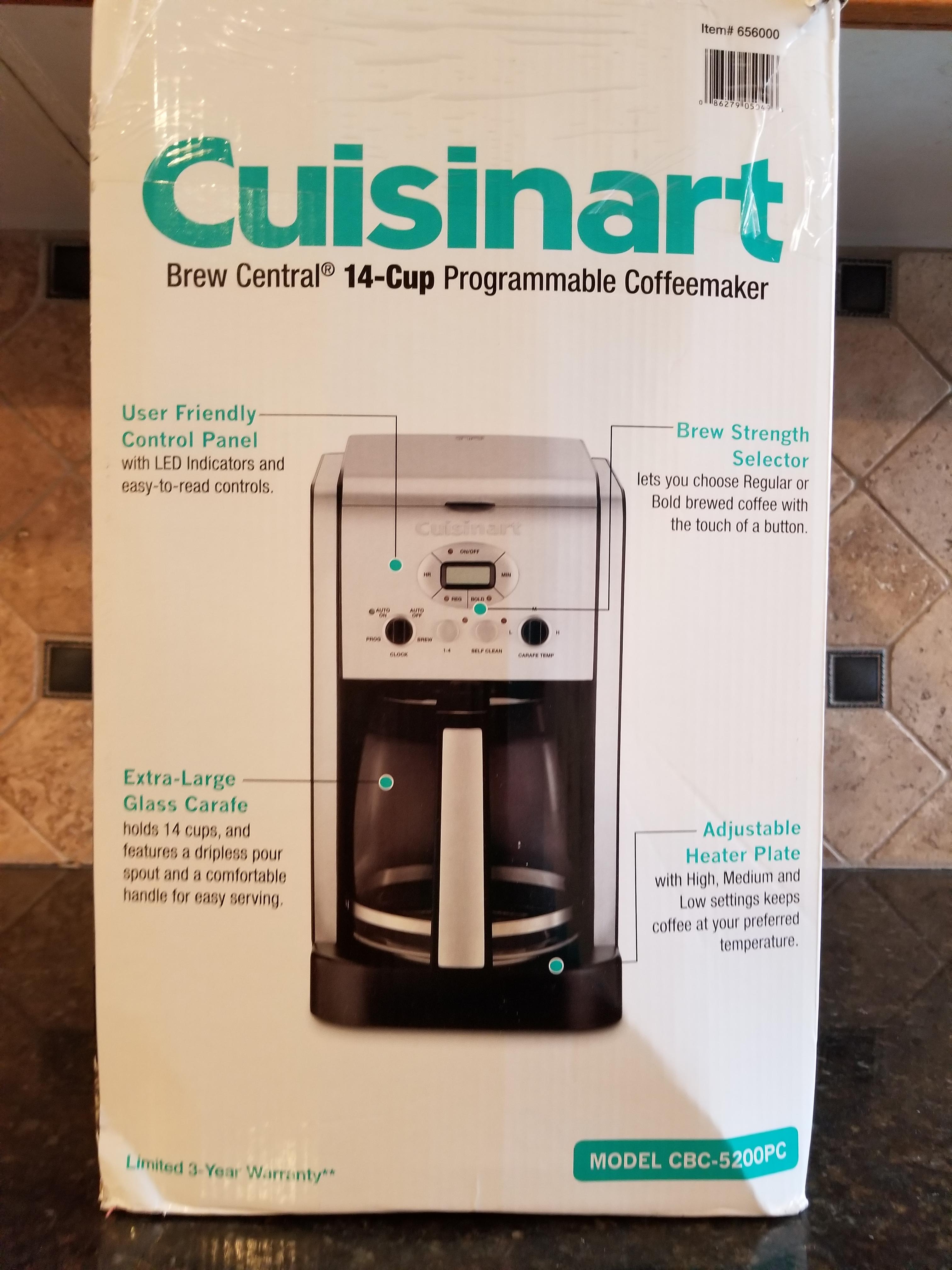 Cuisinart Brew Central 14-Cup Programmable Coffeemaker, New