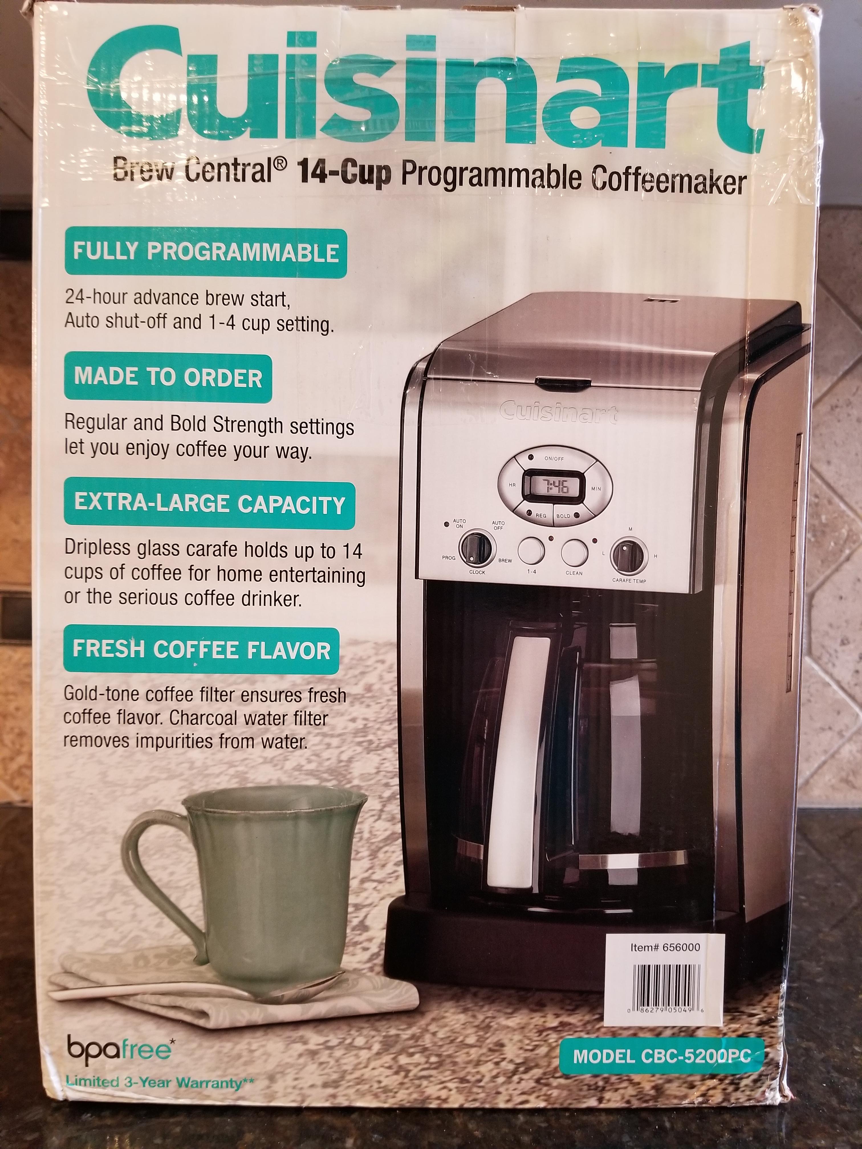 Cuisinart Brew Central 14-Cup Programmable Coffeemaker, New