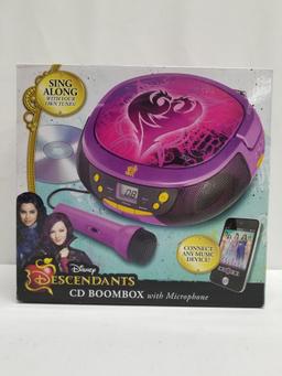Disney Descendants CD Boombox with Microphone - New