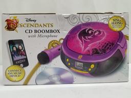 Disney Descendants CD Boombox with Microphone - New