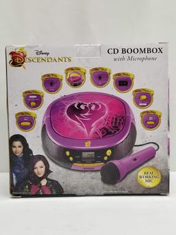 Disney Descendants CD Boombox with Microphone - New