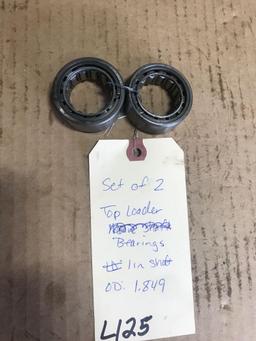 Top Loader Gear-Set of 2 Top Loader Bearings, 1in shaft OD: 1.849in
