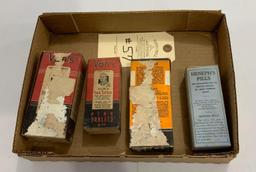 ANTIQUE MEDICINE BOTTLES WITH BOXES