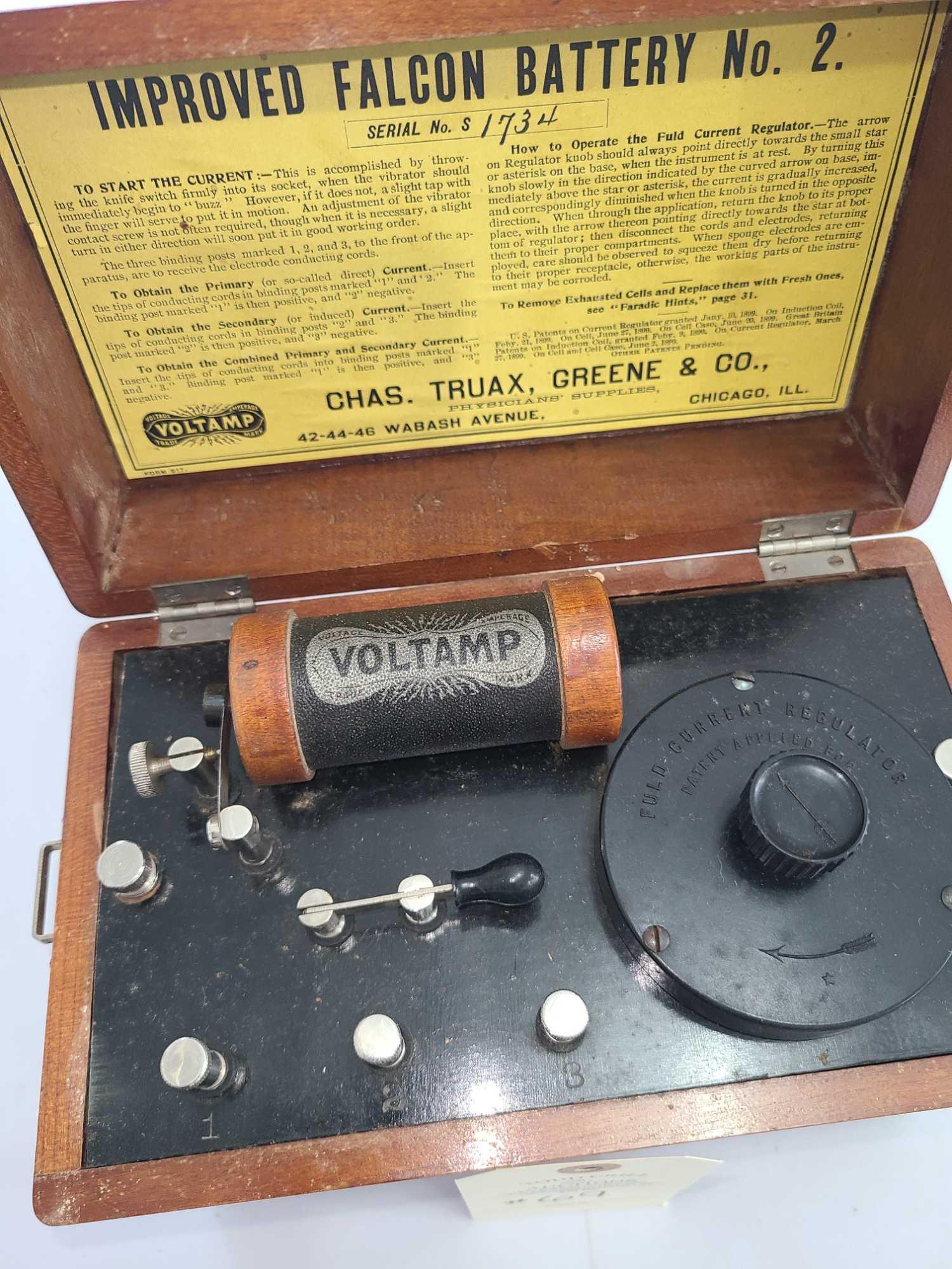 VOLTAMP SERIAL #1734 CHAS. TRAUX, GREENE AND CO CHICAGO, IL