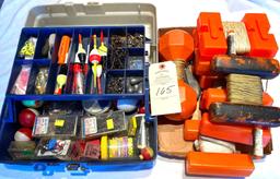 Full tackle box and floating marker buoys