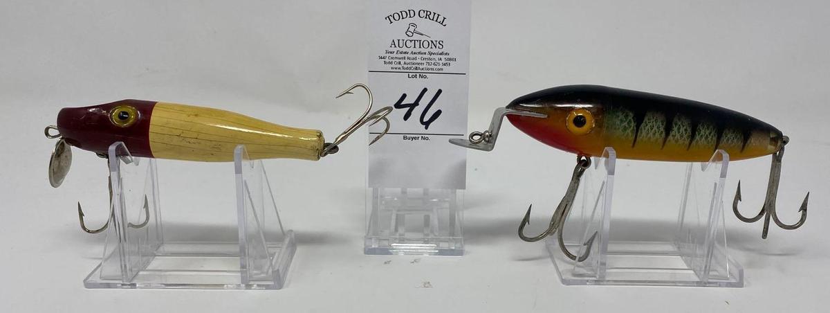 Two Wooden Vintage Fishing Lures