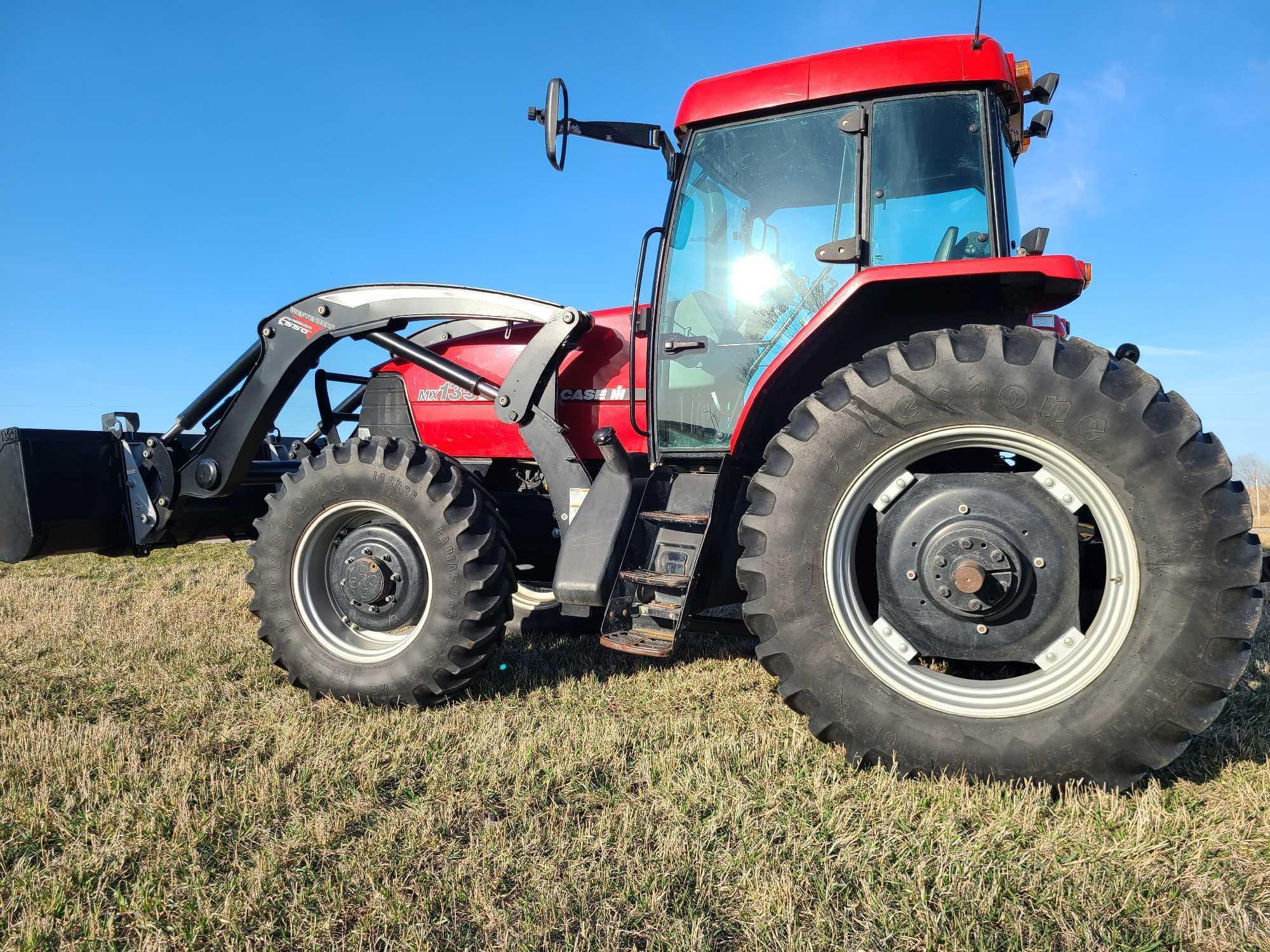 Case IH MX135 MFWD Tractor w/ Westendorf 550 Freedom Mount Loader