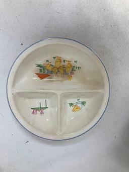 Two vintage Childs plates and cup