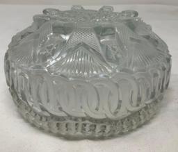 Antique cut glass candy dish