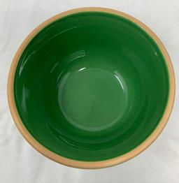 Vintage over and back yellow ware crock bowl