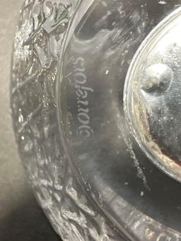 Orrefors Sweden signed crystal votive