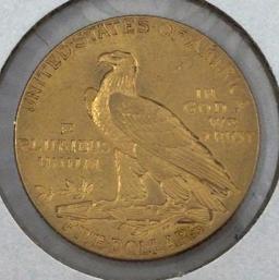 1908-D Indian Head $5 Gold Coin