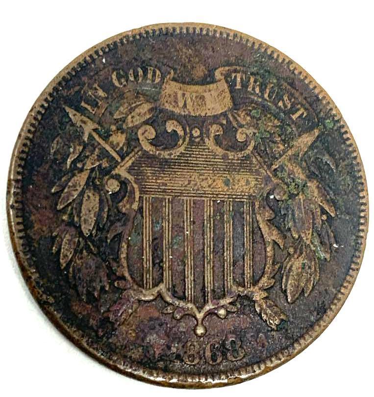 1868 TWO CENT PIECE