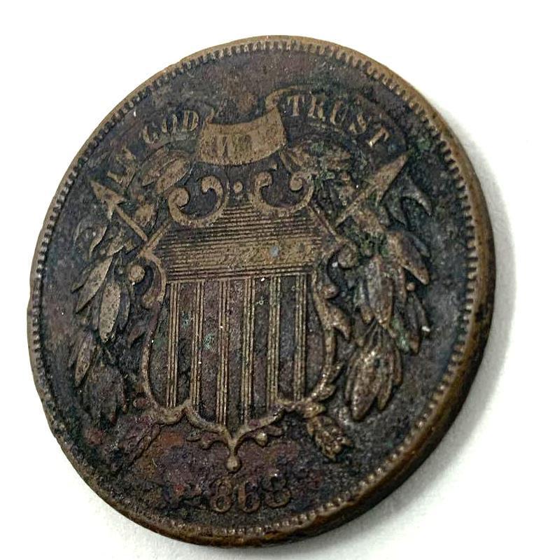1868 TWO CENT PIECE