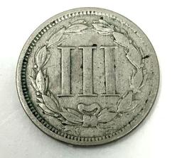 1866 THREE CENT NICKEL