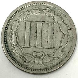 1866 THREE CENT NICKEL