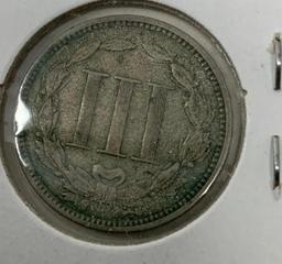 1870 NICKEL THREE CENT PIECE