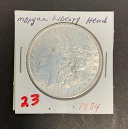 1884 MORGAN SILVER DOLLAR